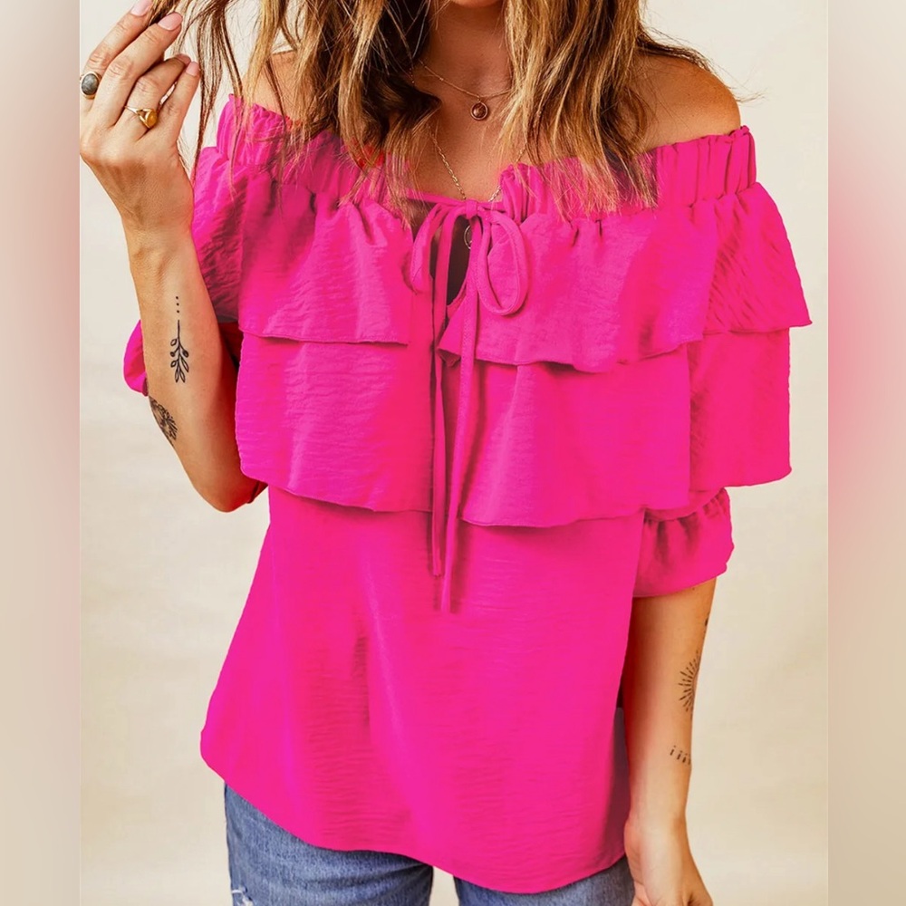 Tiered Off the Shoulder Layered Blouse